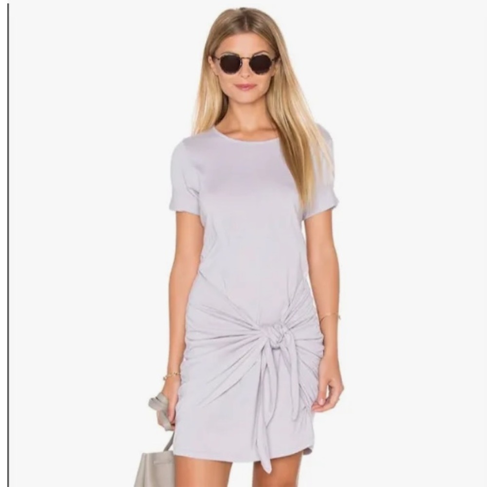 Michael Stars Faux Wrap Tee Dress In Oyster NWT